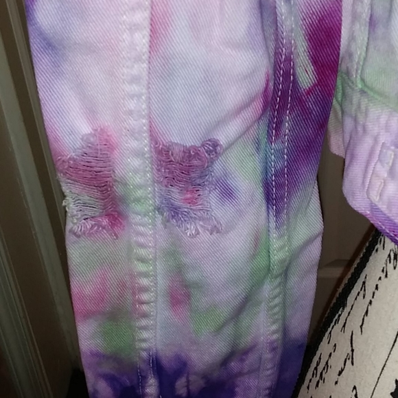 Abercrombie & Fitch tye dye jean jacket Sz M - Picture 4 of 6